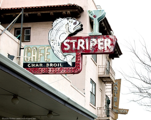 Rio Vista Striper Cafe sign